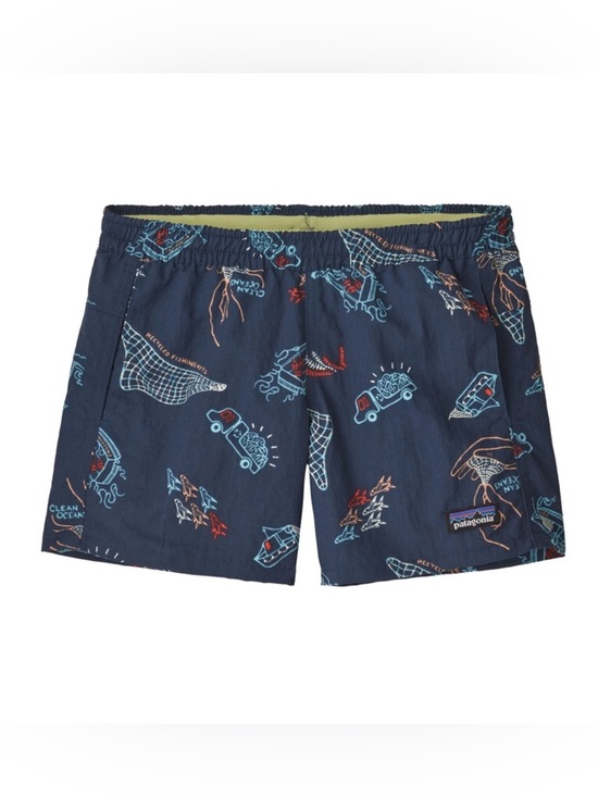 Patagonia Other - Patagonia Boys Shorts Baggies Blue Ocean Elastic Waist Size 3T Summer Beach